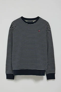 Polo Club Sweat-Shirts*Sweat-shirt rayé Captain avec monogramme brodé Bleu Marine