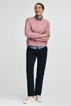 Polo Club Sweat-Shirts*Sweat-shirt rose pastel à coupe boxy Established 2012 Rose poudré