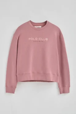 Polo Club Sweat-Shirts*Sweat-shirt rose pastel à coupe boxy Established 2012 Rose poudré