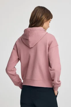 Polo Club Sweat-Shirts*Sweat-shirt rose pastel à capuche, fermeture éclair et logo Rigby Go Rose poudré