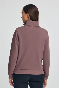 Polo Club Sweat-Shirts*Sweat-shirt à fermeture éclair partielle et logo Rigby Go Rose taupe