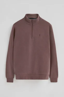 Polo Club Sweat-Shirts*Sweat-shirt à fermeture éclair partielle et logo Rigby Go Rose taupe