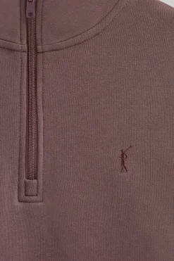 Polo Club Sweat-Shirts*Sweat-shirt à fermeture éclair partielle et logo Rigby Go Rose taupe