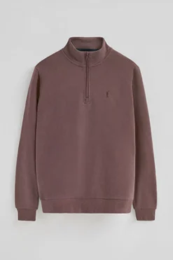 Polo Club Sweat-Shirts*Sweat-shirt à fermeture éclair partielle et logo Rigby Go Rose taupe