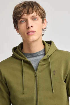 Polo Club Sweat-Shirts*Sweat-shirt vert avec capuche, fermeture éclair et logo Rigby Go Vert mousse