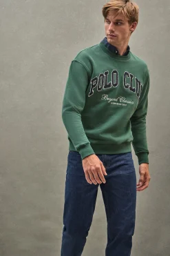 Polo Club Sweat-Shirts*Sweat-shirt à coupe ample Established 2012 Vert Bouteille