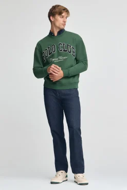 Polo Club Sweat-Shirts*Sweat-shirt à coupe ample Established 2012 Vert Bouteille