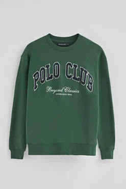 Polo Club Sweat-Shirts*Sweat-shirt à coupe ample Established 2012 Vert Bouteille