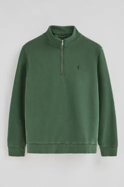 Polo Club Sweat-Shirts*Sweat-shirt à fermeture éclair partielle et effet délavé et logo Rigby Go Vert Bouteille