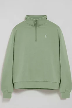 Polo Club Sweat-Shirts*Sweat-shirt à fermeture éclair partielle et broderie Rigby Go Vert jade