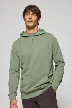 Polo Club Sweat-Shirts*Sweat-shirt à fermeture éclair partielle avec capuche et broderie Rigby Go Vert jade