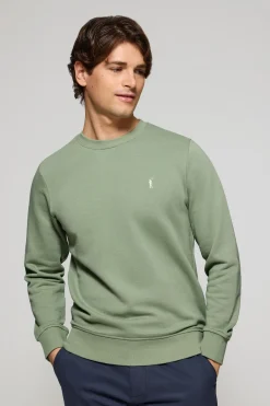 Polo Club Sweat-Shirts*Sweat-shirt détente à col ras du cou et broderie Rigby Go Vert jade