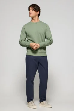 Polo Club Sweat-Shirts*Sweat-shirt détente à col ras du cou et broderie Rigby Go Vert jade