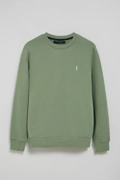 Polo Club Sweat-Shirts*Sweat-shirt détente à col ras du cou et broderie Rigby Go Vert jade