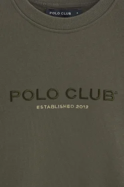 Polo Club Sweat-Shirts*Sweat-shirt vert kaki à coupe décontractée Established 2012 Vert militaire