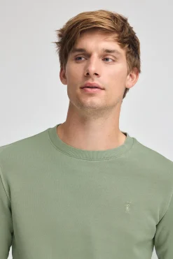 Polo Club Sweat-Shirts*Sweat-shirt à effet délavé avec logo Rigby Go Vert Pâle