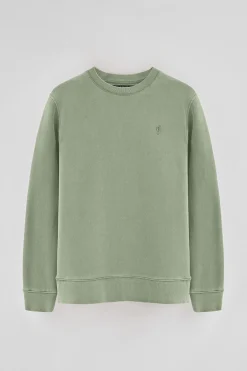 Polo Club Sweat-Shirts*Sweat-shirt à effet délavé avec logo Rigby Go Vert Pâle