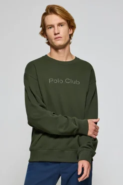 Polo Club Sweat-Shirts*Sweat-shirt à col ras du cou et logo Vert Foncé