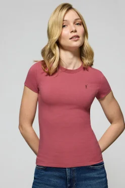 Polo Club T-Shirts*T-shirt à manches courtes rose bordeaux avec logo brodé Rigby Go Rosa Vino