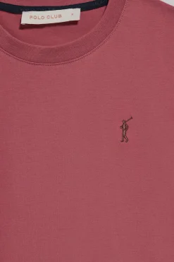 Polo Club T-Shirts*T-shirt à manches courtes rose bordeaux avec logo brodé Rigby Go Rosa Vino