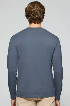 Polo Club T-Shirts*T-shirt à manches longues bleu avec logo brodé Rigby Go Denim