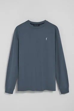Polo Club T-Shirts*T-shirt à manches longues bleu avec logo brodé Rigby Go Denim