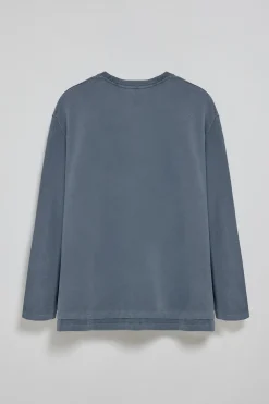 Polo Club T-Shirts*T-shirt à manches longues Hermes bleu avec logo caoutchouté Denim