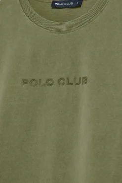 Polo Club T-Shirts*T-shirt à manches longues Hermes avec logo caoutchouté Kaki