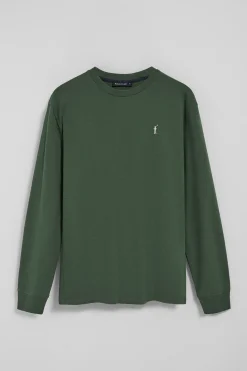 Polo Club T-Shirts*T-shirt à manches longues vert avec logo brodé Rigby Go Vert chaud