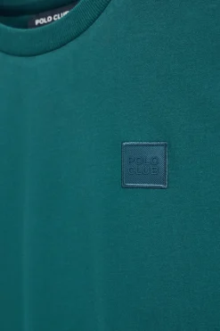 Polo Club T-Shirts*T-shirt ample vert bleu avec détails Vert Bleuâtre