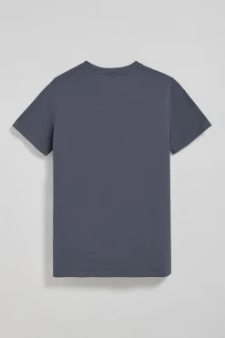 Polo Club T-Shirts*T-shirt Apolo teint sur le fil avec logo en velours Bleu Marine