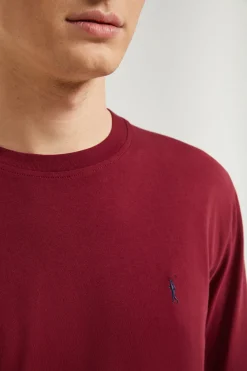 Polo Club T-Shirts*T-shirt basique à manches longues avec logo Rigby Go Grenat