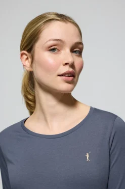 Polo Club T-Shirts*T-shirt basique à manches longues logo Rigby Go bleu Denim