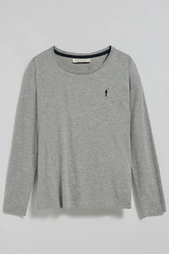 Polo Club T-Shirts*T-shirt basique à manches longues logo Rigby Go gris chiné Gris Vigore