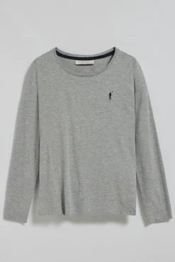 Polo Club T-Shirts*T-shirt basique à manches longues logo Rigby Go gris chiné Gris Vigore