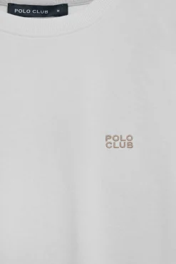 Polo Club T-Shirts*T-shirt basique à col rond avec détail brodé Blanc