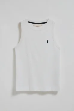 Polo Club T-Shirts*T-shirt basique sans manches à col ras du cou avec un logo brodé Rigby Go Blanc