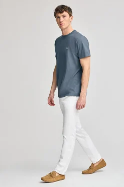 Polo Club T-Shirts*T-shirt basique bleu à col rond avec détail brodé Denim
