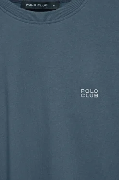 Polo Club T-Shirts*T-shirt basique bleu à col rond avec détail brodé Denim