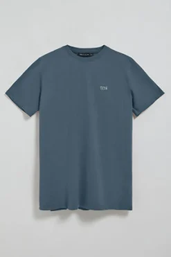 Polo Club T-Shirts*T-shirt basique bleu à col rond avec détail brodé Denim