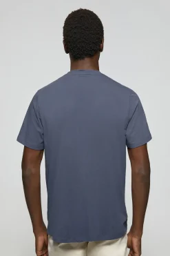 Polo Club T-Shirts*T-shirt basique bleu avec un imprimé signature sur la poitrine Denim