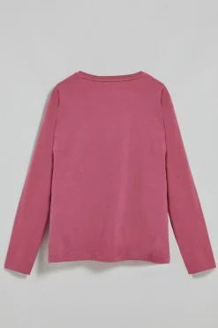 Polo Club T-Shirts*T-shirt basique couleur lie-de-vin à manches longues avec logo Rigby Go Rosa Vino