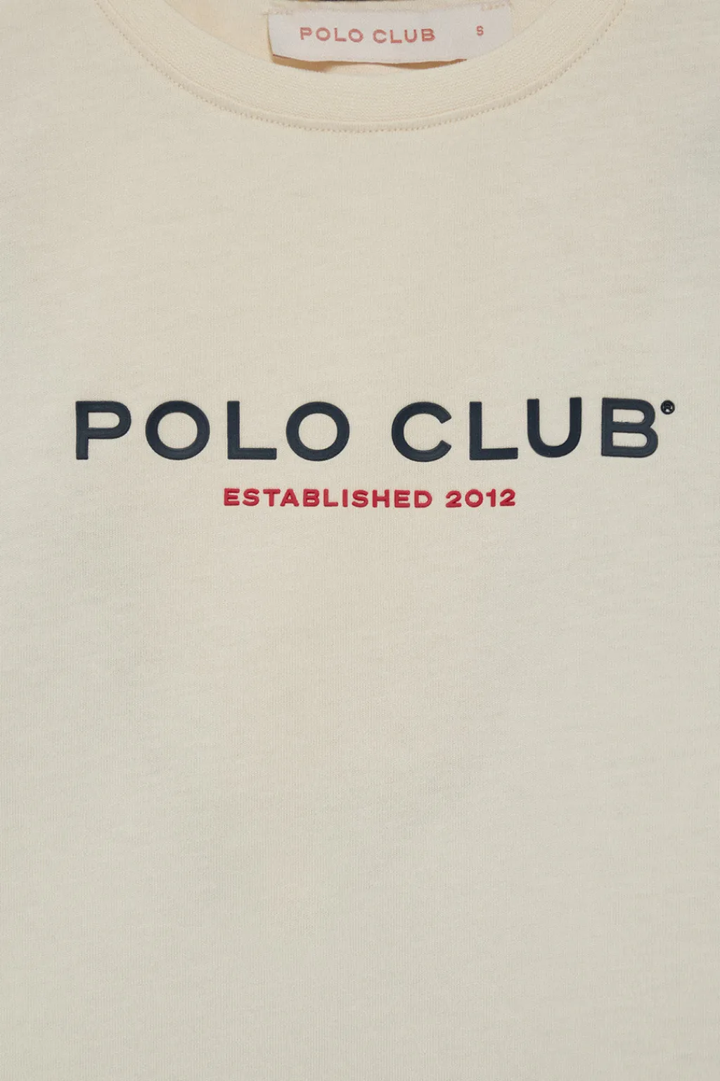 Polo Club T-Shirts*T-shirt basique écru à logo caoutchouté Beige