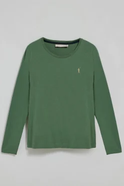 Polo Club T-Shirts*T-shirt basique vert à manches longues avec logo Rigby Go Vert chaud