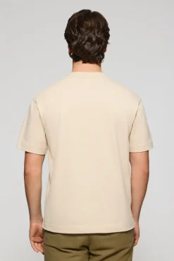 Polo Club T-Shirts*T-shirt à manches courtes et col ras du cou avec logo Beige