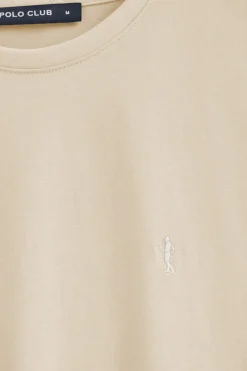Polo Club T-Shirts*T-shirt basique à col ras du cou et broderie Rigby Best Beige