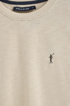 Polo Club T-Shirts*T-shirt en coton flammé à broderie Rigby Go Beige