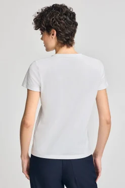 Polo Club T-Shirts*T-shirt à col en V avec broderie Rigby Best Blanc
