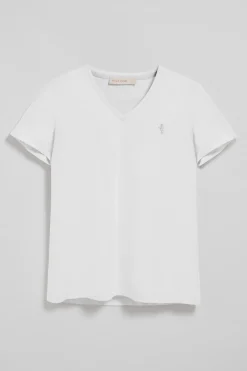 Polo Club T-Shirts*T-shirt à col en V avec broderie Rigby Best Blanc