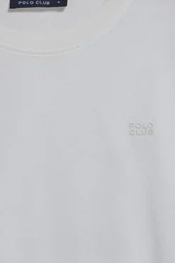 Polo Club T-Shirts*T-shirt à col ras cou et logo caoutchouté Blanc